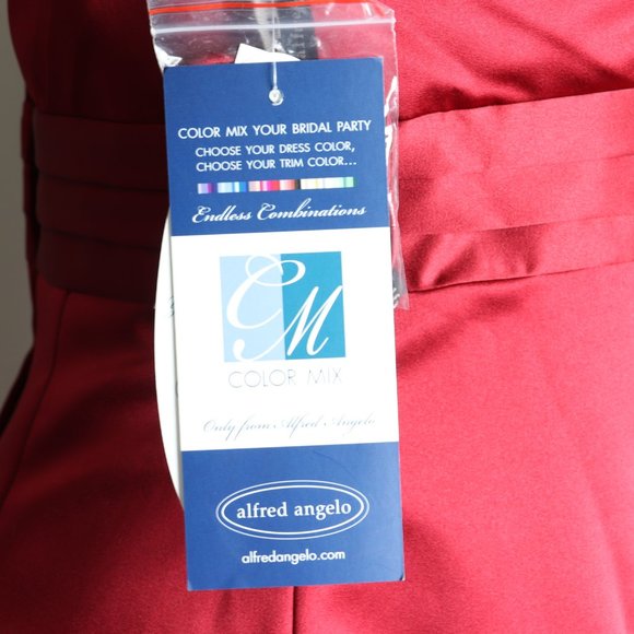NWT Alfred Angelo red midi dress, size 12 - Picture 3 of 10